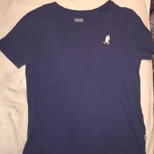 vans lavender snoopy skating shirt